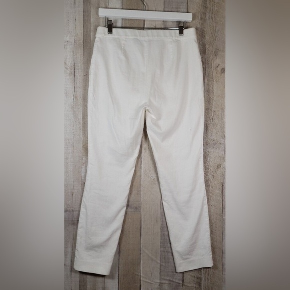 Theory Thaniel Sarpton Mid-Rise Ankle Pants in White - Size 6 - Picture 2 of 4